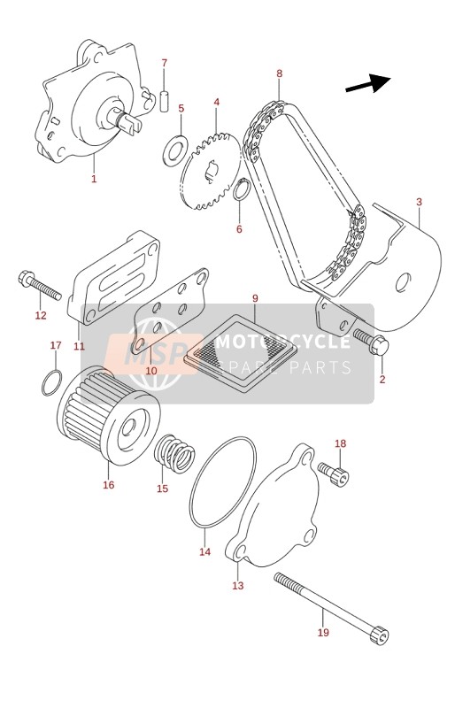 Suzuki UH125A BURGMAN 2019 La pompe à huile pour un 2019 Suzuki UH125A BURGMAN